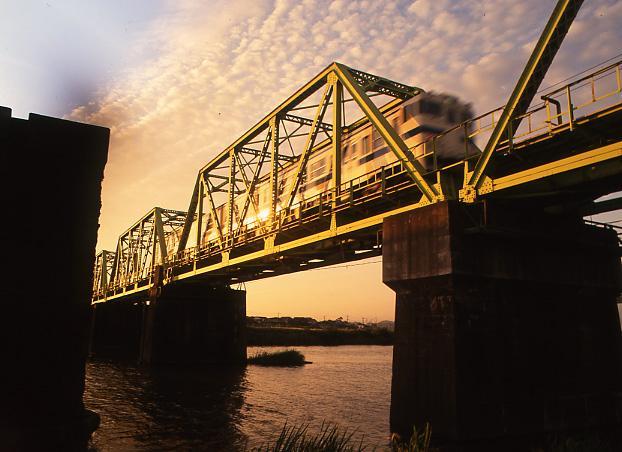 Bridge columns on the JR Chikuho Line